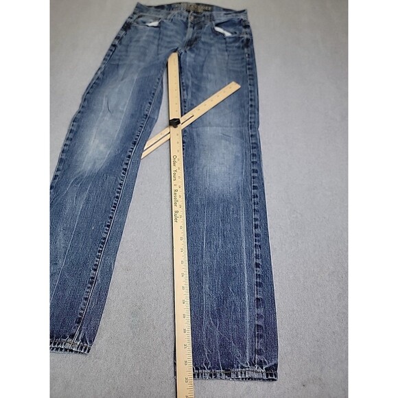 American Eagle Jeans Mens 30x36 (31x33) Slim Straight Mid Rise Stretch Blue READ - Picture 2 of 14